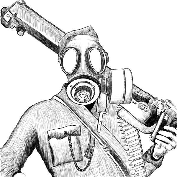 Противогаз карандашом