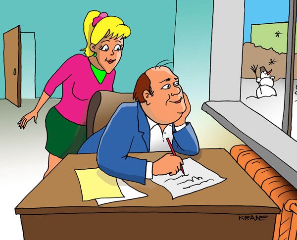 Студентка карикатура