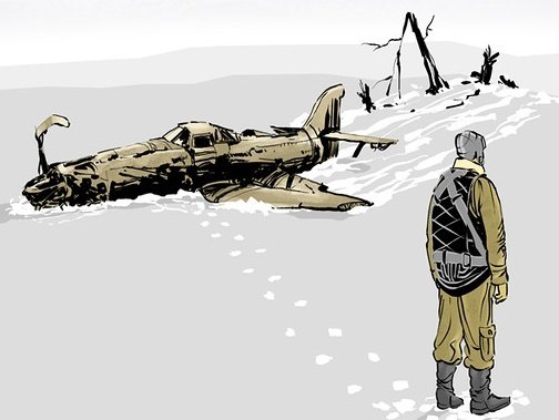 Сбитый летчик иллюстрации