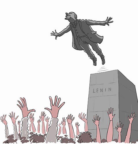 Ленин на броневике карикатура