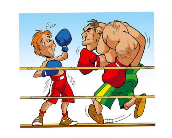 Боксер карикатура