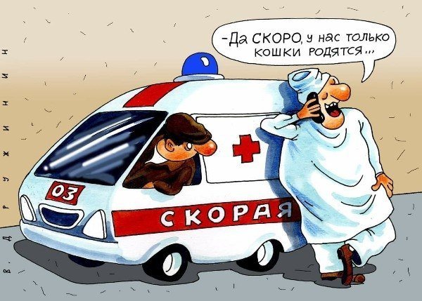 Карикатуры про скорую помощь