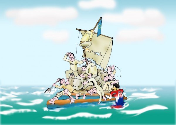 Плот карикатура