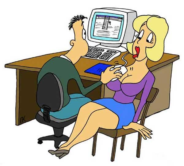 Компьютер карикатура