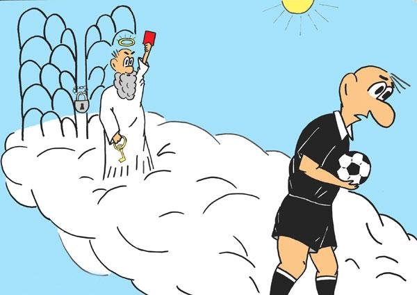 Футбольный судья карикатура