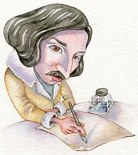 Николай Васильевич Гоголь карикатура