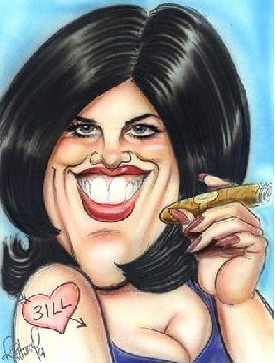 Шаржи на Монику Левински