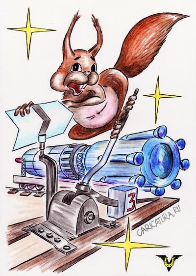 Карикатура на инвалидной коляске