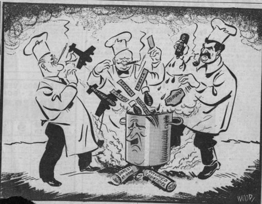 Сталин Гитлер Черчилль рисунок