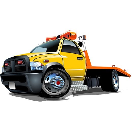 Желтый эвакуатор карикатура