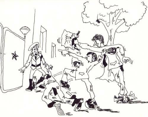 Дерутся шарж