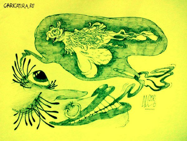 Птица счастья шарж