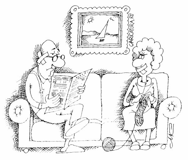 Карикатуры на мужчин и женщин