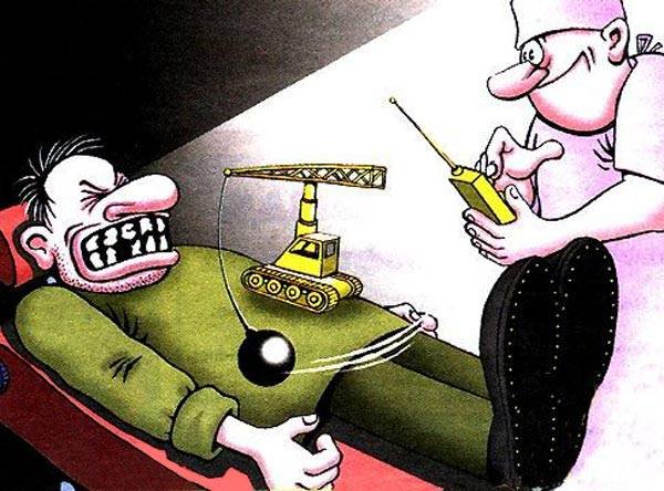 Карикатура на зубного техника