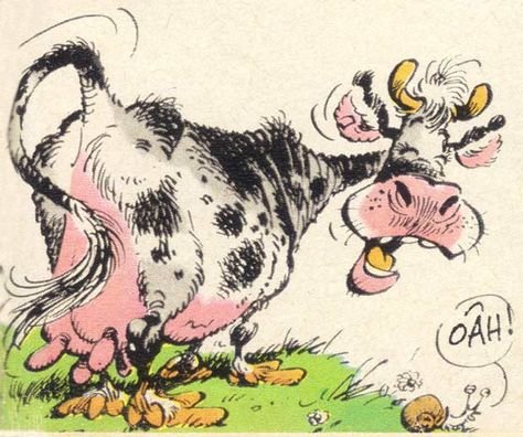 Корова шарж