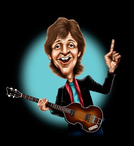 Карикатуры на рок музыкантов