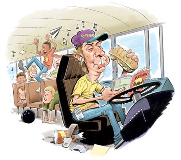 Карикатура водитель грузовика за рулем (43 фото)