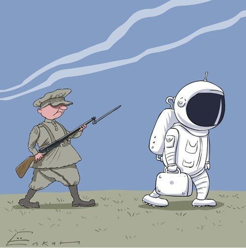 Карикатуры про космос