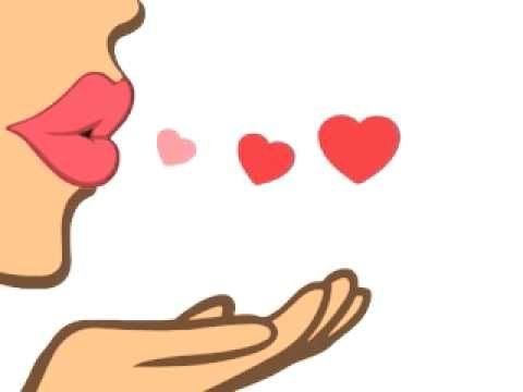 Мультяшные воздушные поцелуи