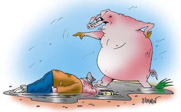 Карикатуры про пьяниц