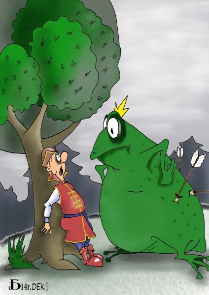 Лягушка карикатура