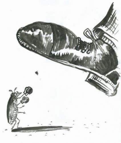 Наступить на грабли карикатура