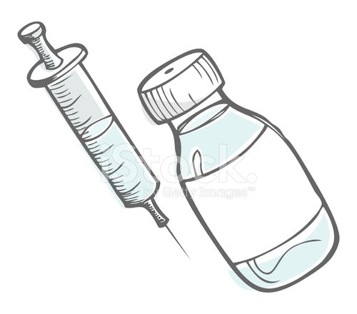 Контур бутылка и шприц