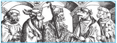 Папа Римский карикатура 16 века