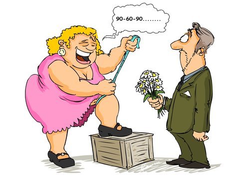 Мужчина и женщина в постели карикатура