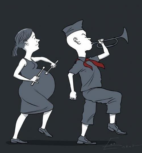 Пионер карикатура