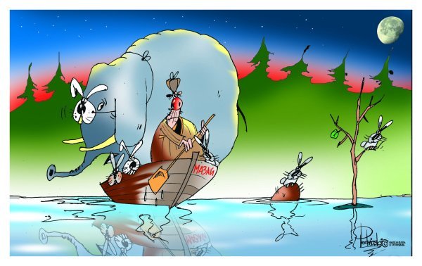 Дед Мазай и зайцы карикатура