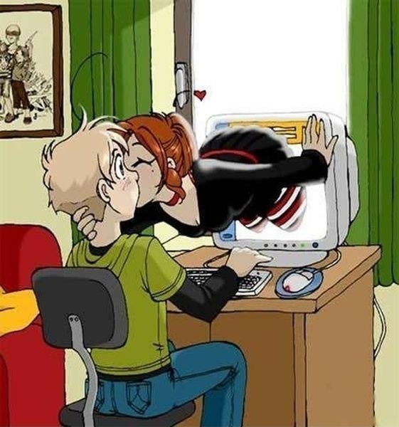 Поцелуй через монитор