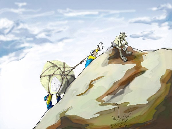 Сизифов труд карикатура