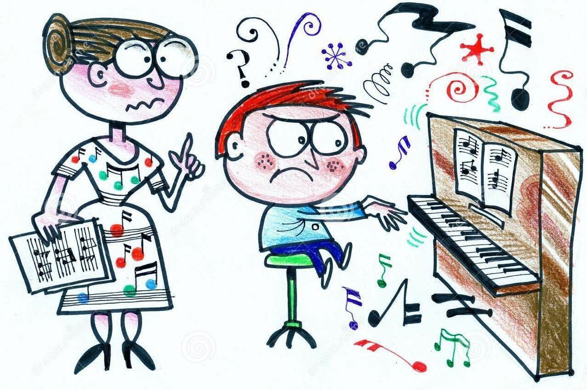 Карикатура учитель музыки
