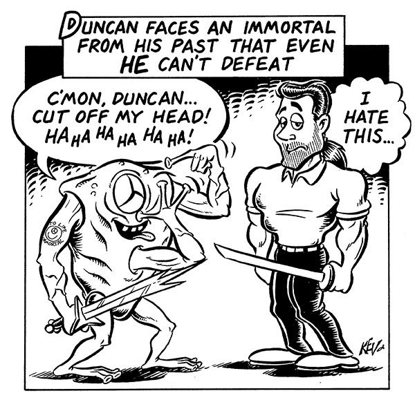 Дункан Маклауд Горец карикатура