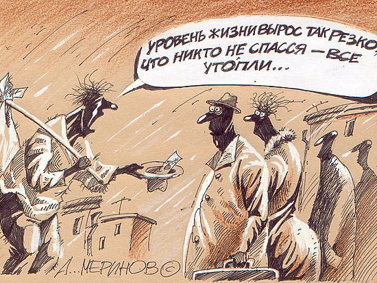 Уровень жизни в России карикатура