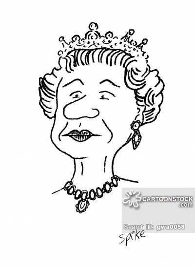 Карикатура на королеву Елизавету