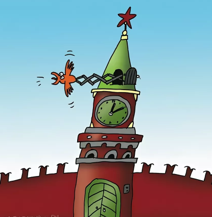 Башни Кремля карикатура