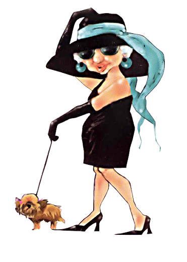 Модная бабушка мультяшная