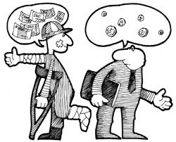 Моральный ущерб карикатура