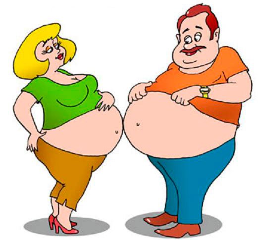 Лишний вес карикатура