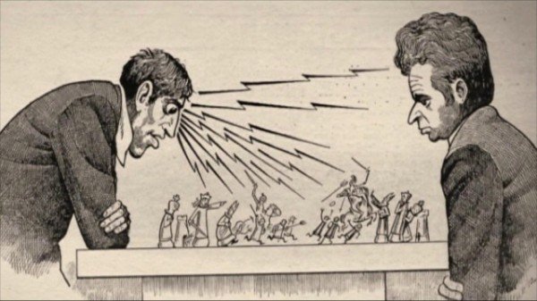 Бобби Фишер с пакетом на голове