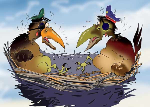 Старая ворона карикатура