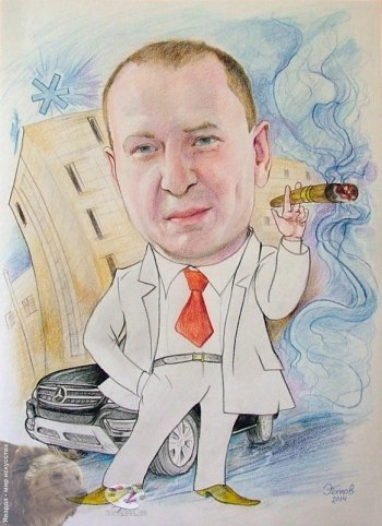 Шарж мужчина на белом фоне