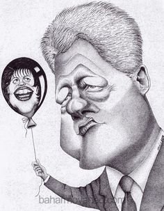 Клинтон и Моника Левински карикатуры