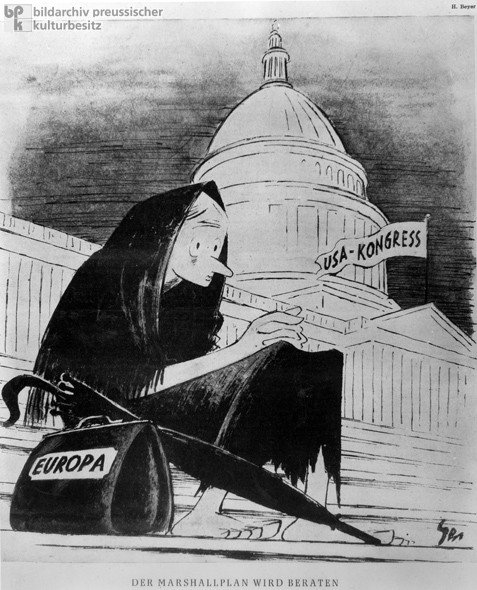 План Маршалла карикатура