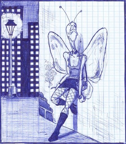 Ночная бабочка карикатуры