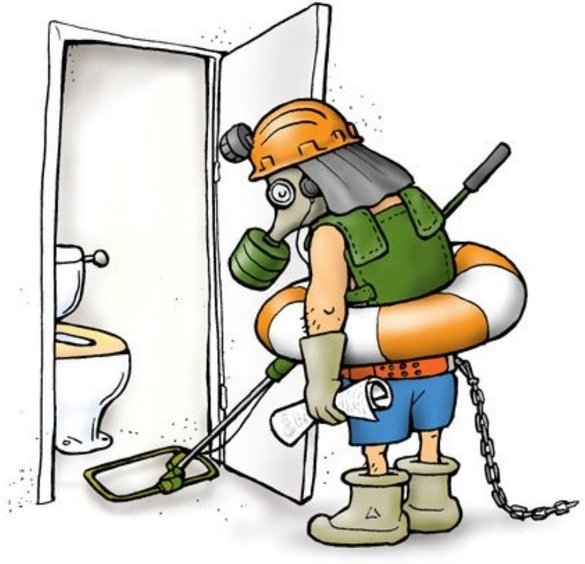 Карикатура на слесаря ремонтника