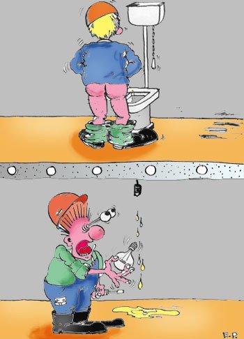 Водопроводчик карикатура