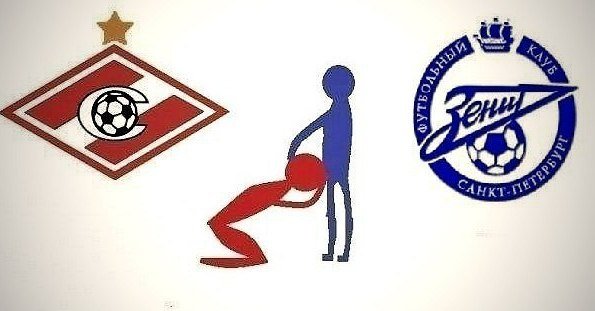 Карикатура ЦСКА против Спартака